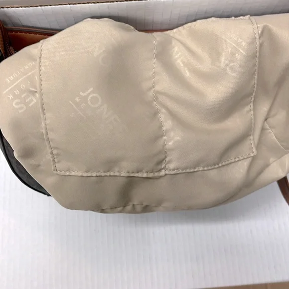 Jones New York Signature Handbag Purse Brown Monogram Pattern Faux Leather - Picture 9 of 11